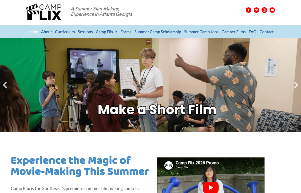 Campflix homepage